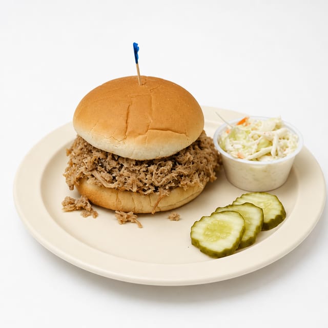 BBQ Pork Sandwich.