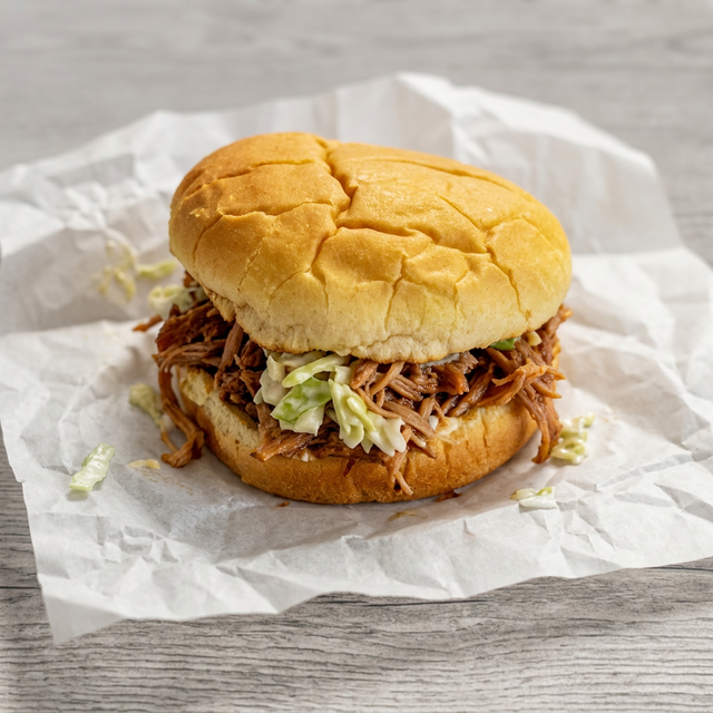 BBQ Pork Sandwich.