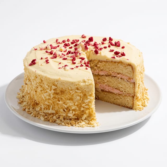Raspberry Cream Cheese Cake.