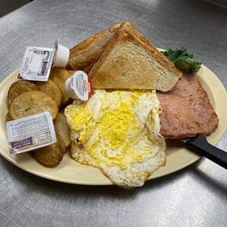 Two Eggs with Virginia Ham