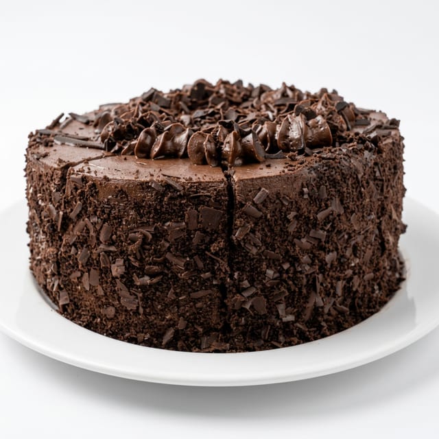 Double Chocolate Fudge Cake.