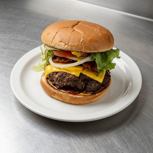 Grilled Famous PG Hamburger.