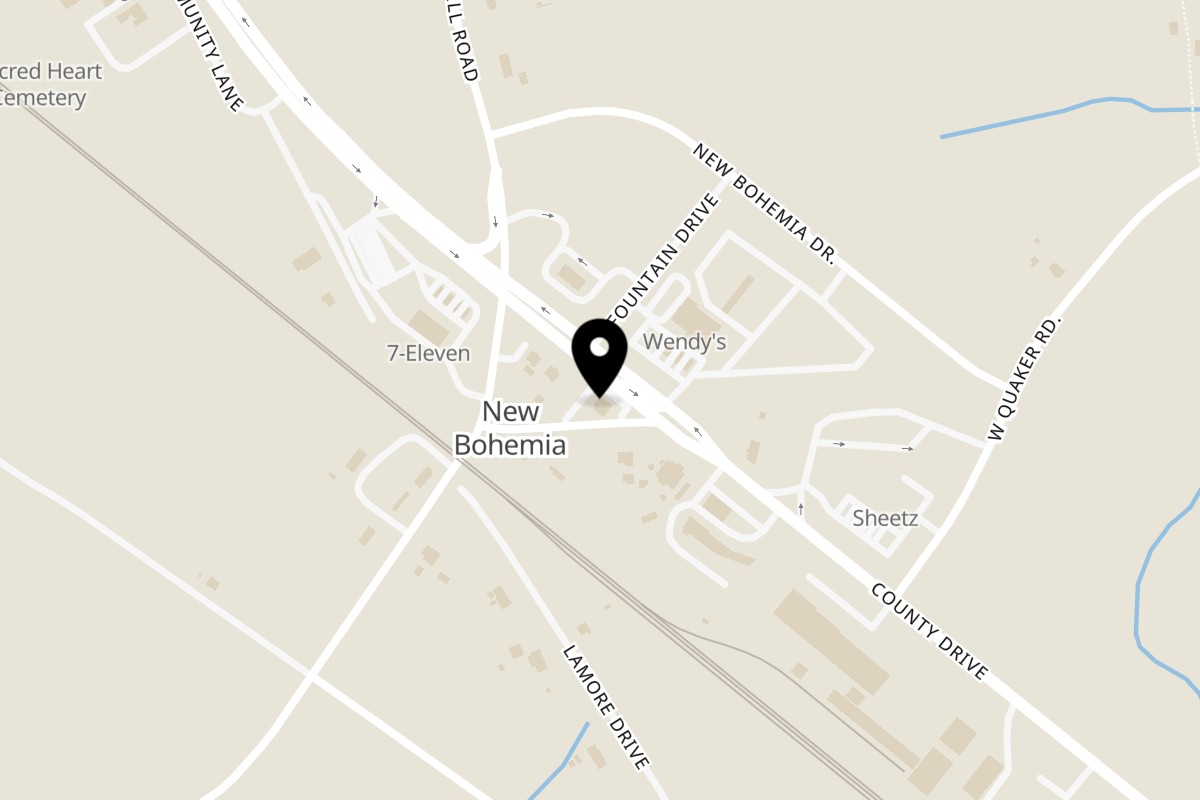 Map showing the location of Prince George Family BBQ Disputanta on 4605 County Dr in Disputanta